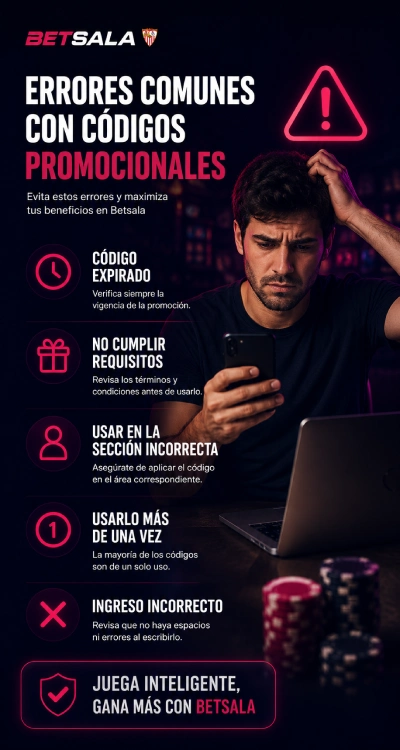 Errores comunes con códigos promocionales  