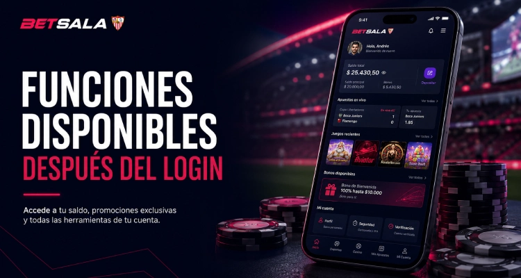 Funciones disponibles después del login