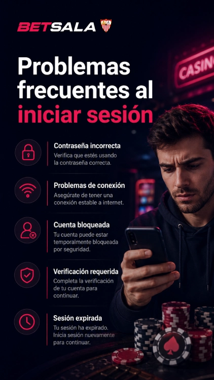 Problemas frecuentes al iniciar sesión  